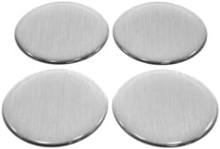 Dekal för centrumkåpa - Borstad aluminium